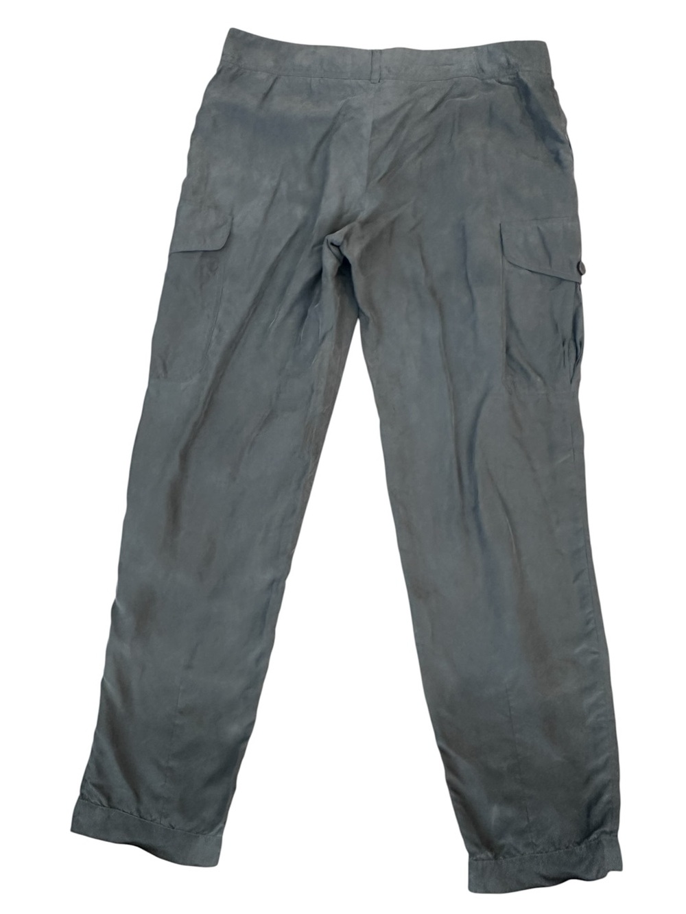 Vintage Victoria's Secret London Jean Grey Silk Barrel Cargo Pants 14 - Picture 2 of 5